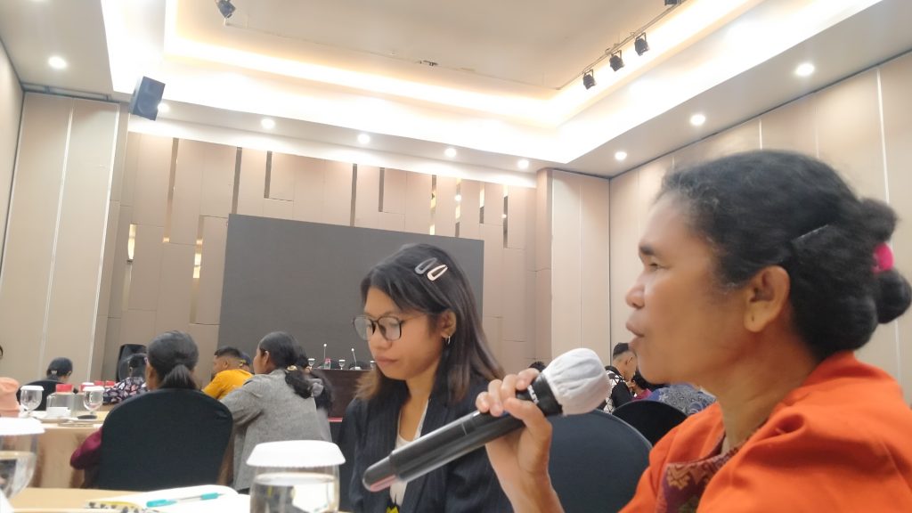 Menyampaikan pendapat dalam kegiatan di kabupaten